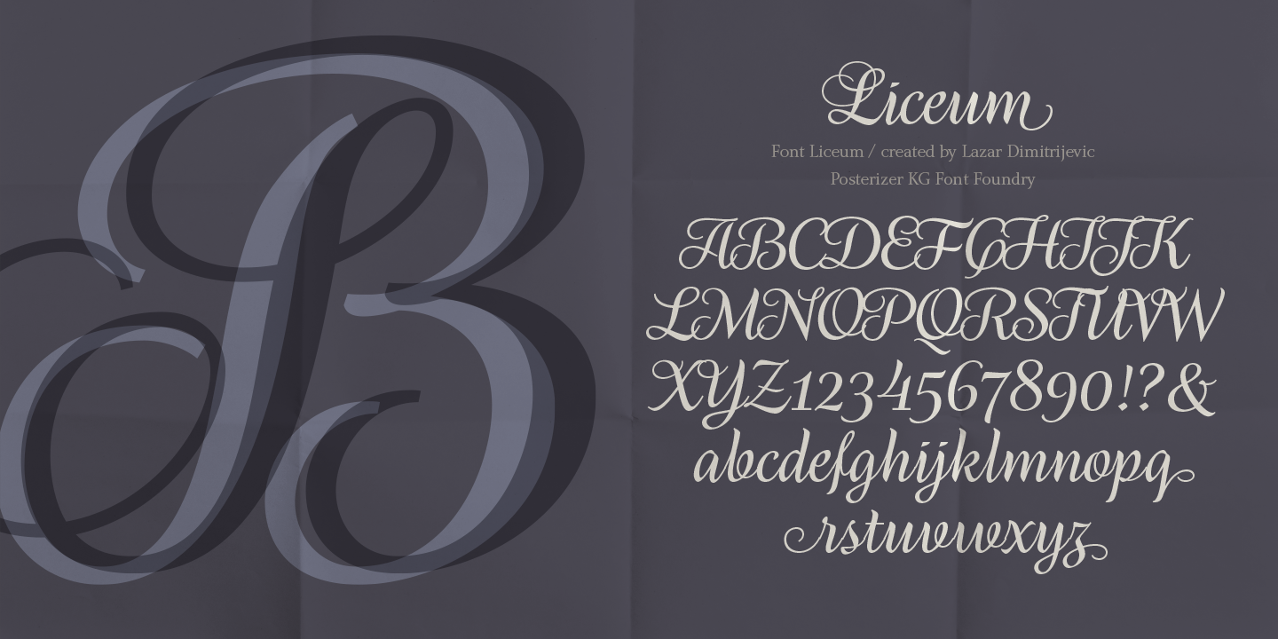 Пример шрифта Liceum #9